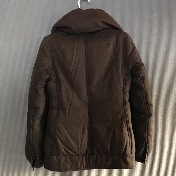 SOIA & KYO down puffer coat brown houndstooth XS - Picture 3 of 15